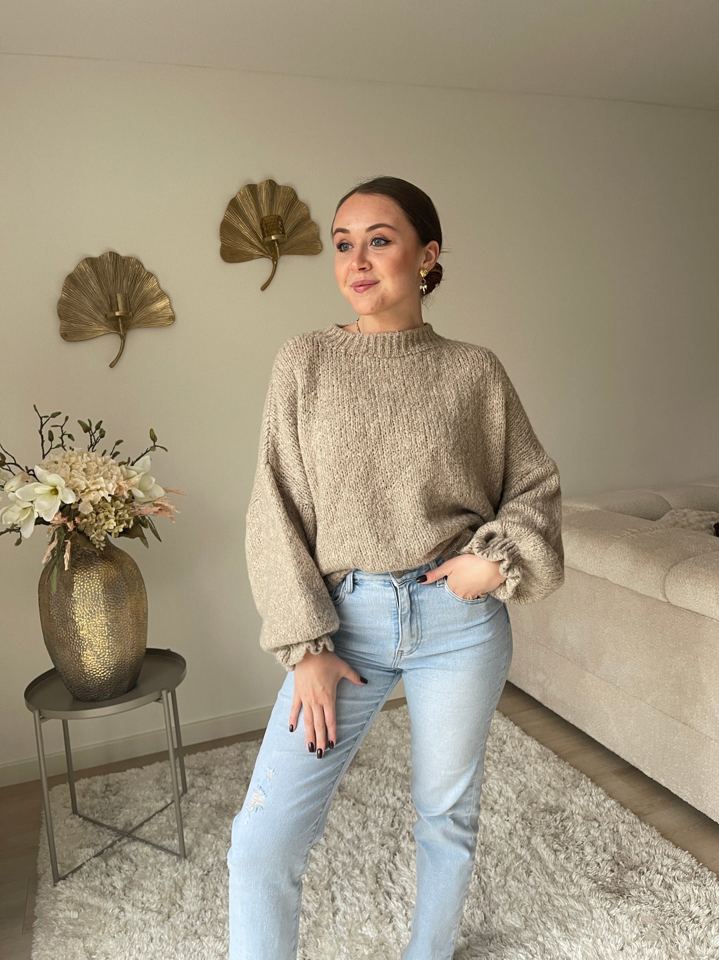 Vlinder Knit - Zandkleur