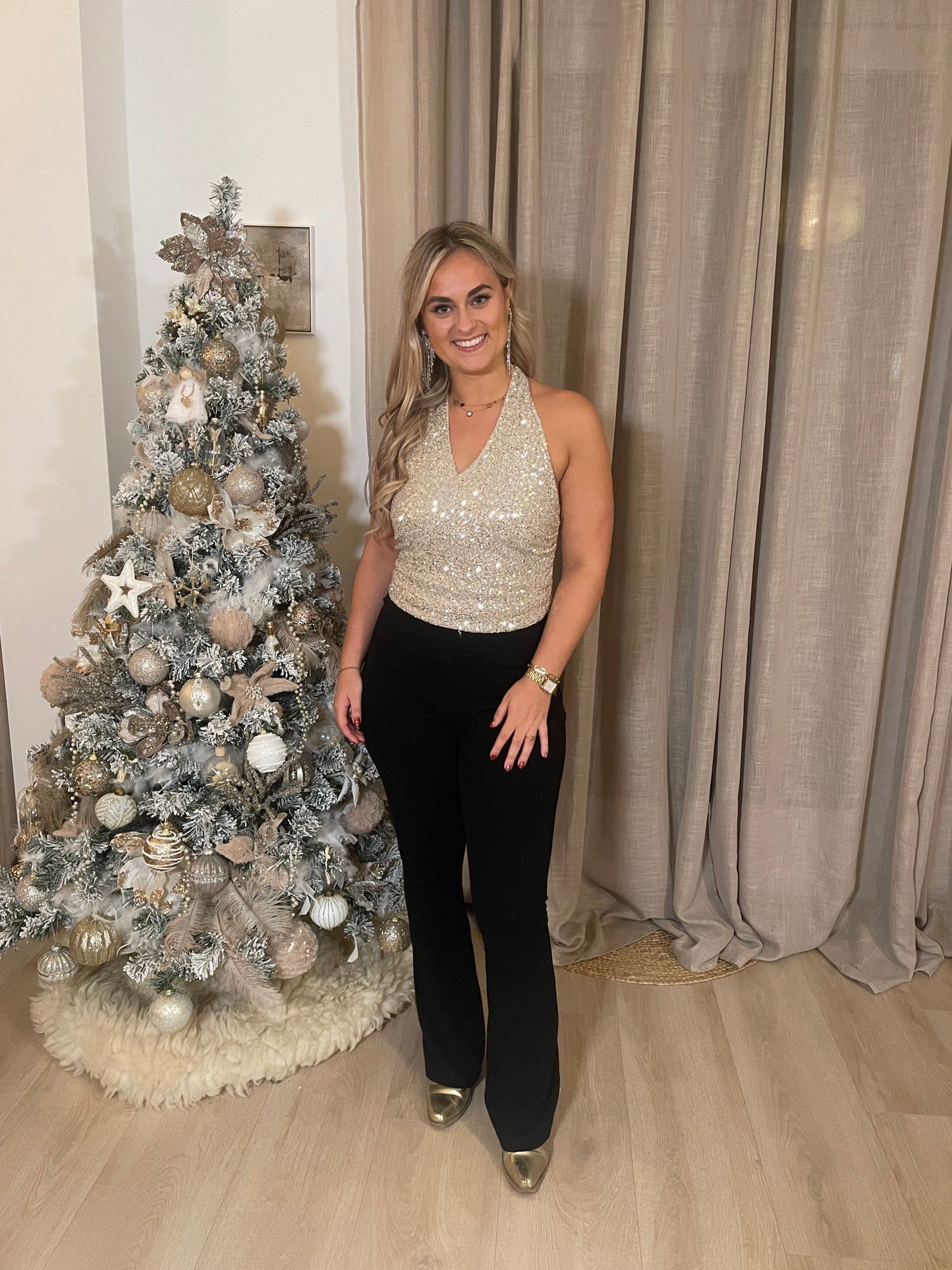 Sequin Top - Champagne