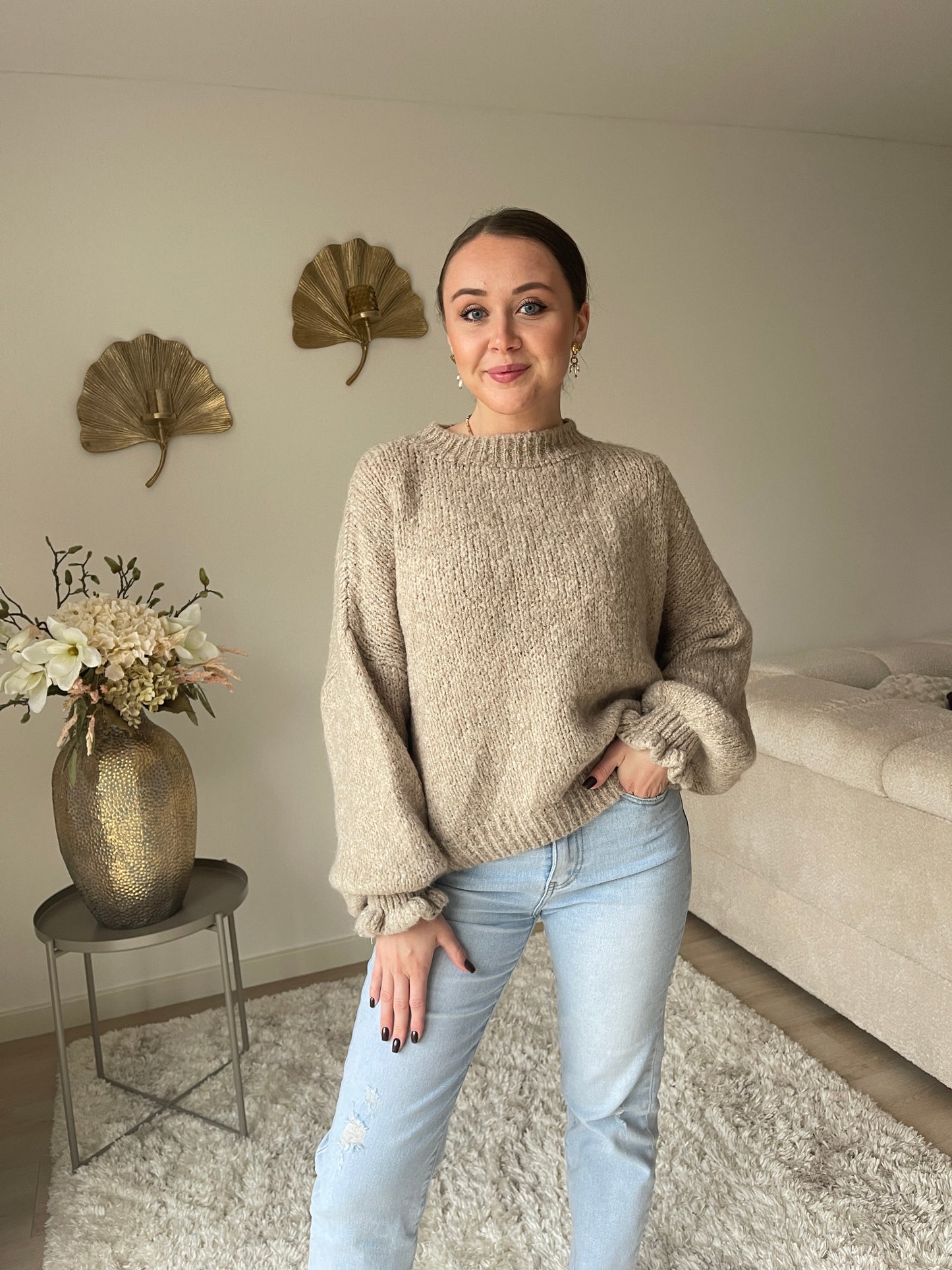 Vlinder Knit - Zandkleur