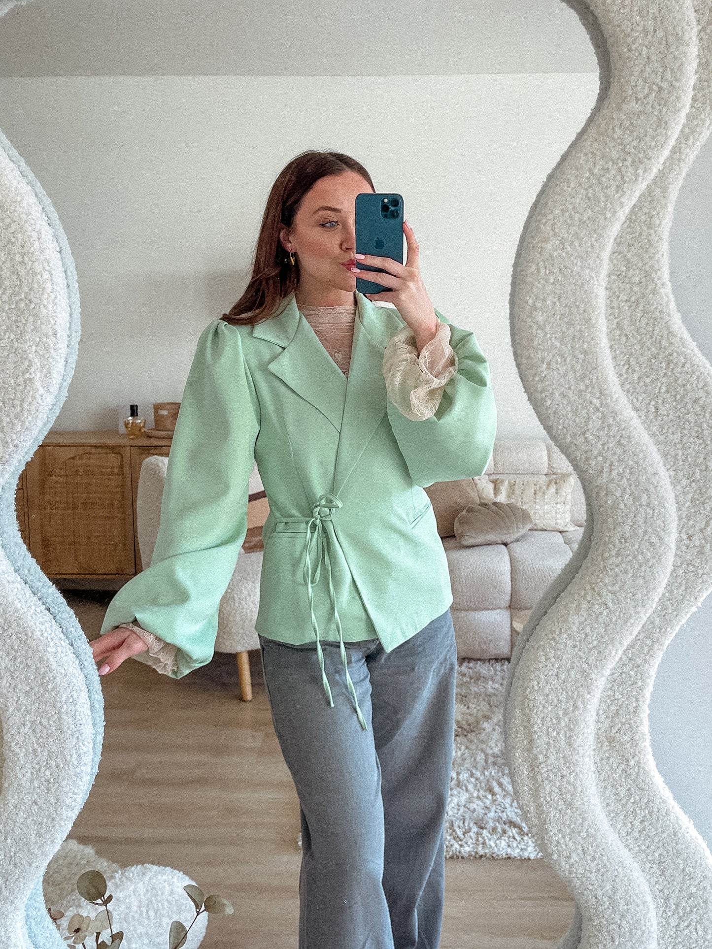 LIV BLAZER - ZACHT GROEN