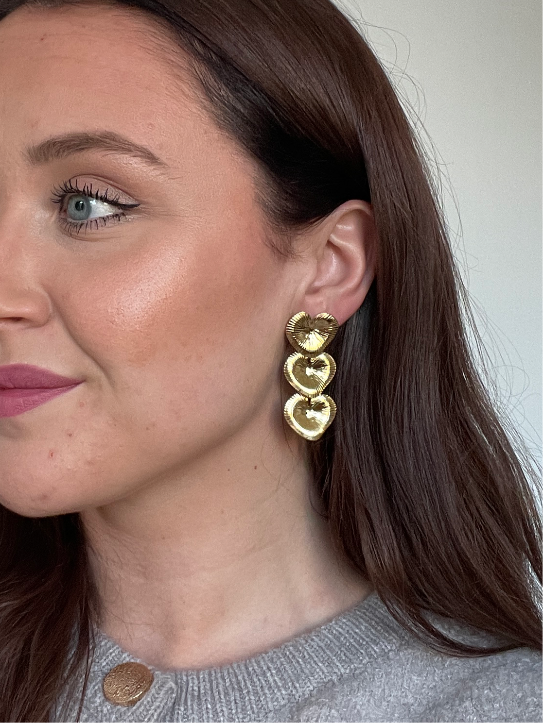 Love all over oorbellen - Goud