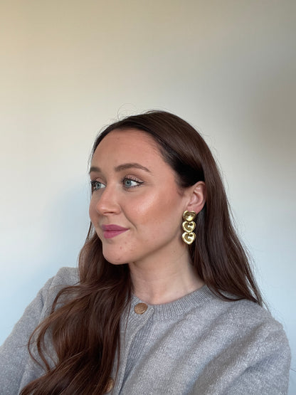 Love all over oorbellen - Goud