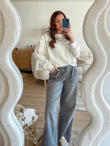 SOFT SWEATER - WIT