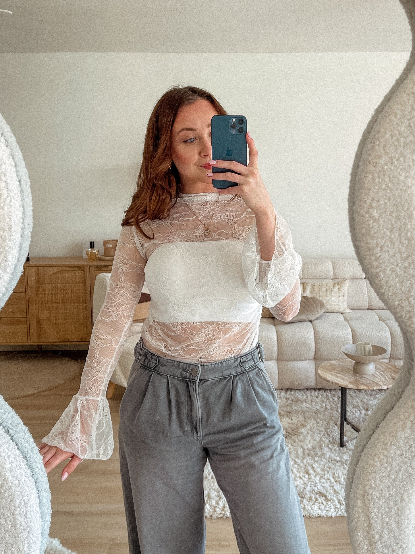 LACE TOP - WIT