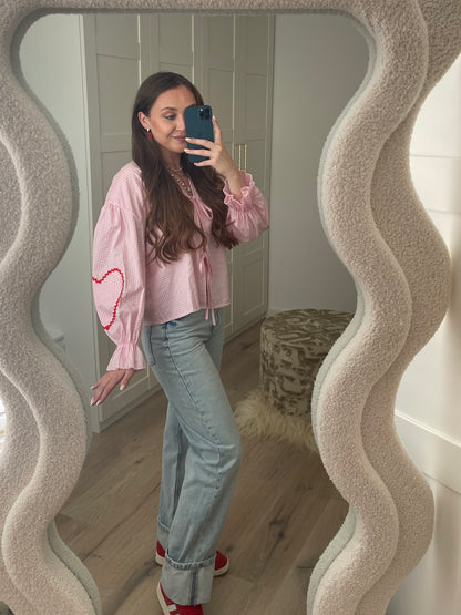 Heart Blouse - Roze