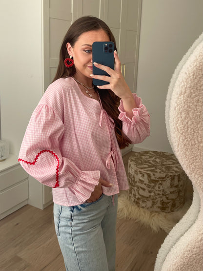 Heart Blouse - Roze