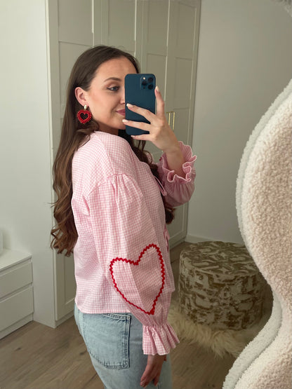 Heart Blouse - Roze