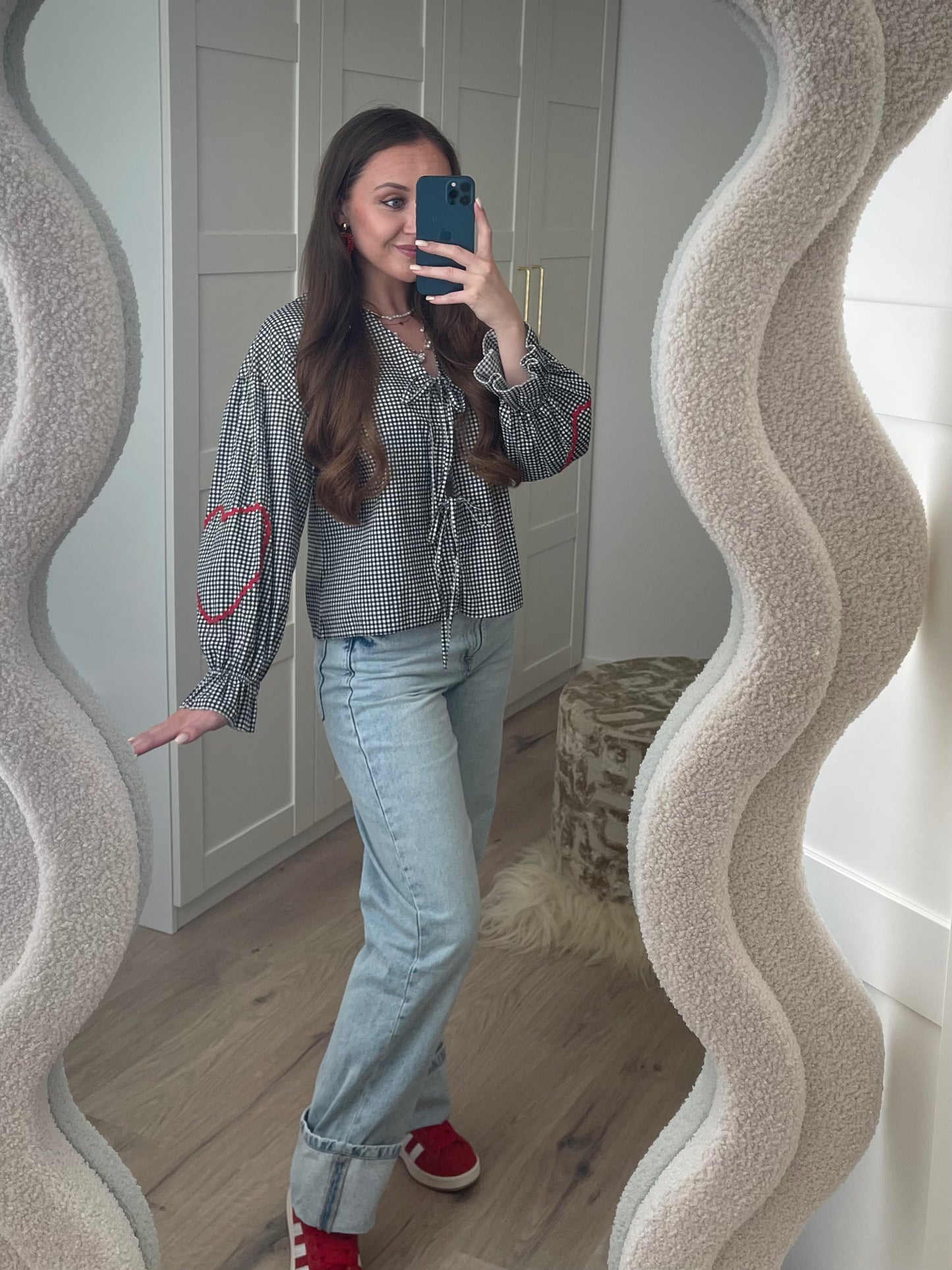 Heart Blouse - Zwart