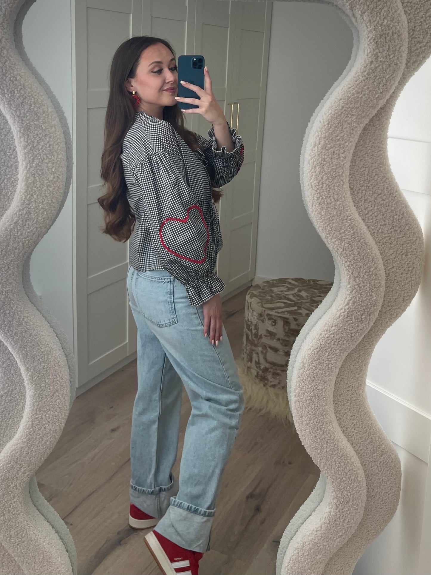 Heart Blouse - Zwart