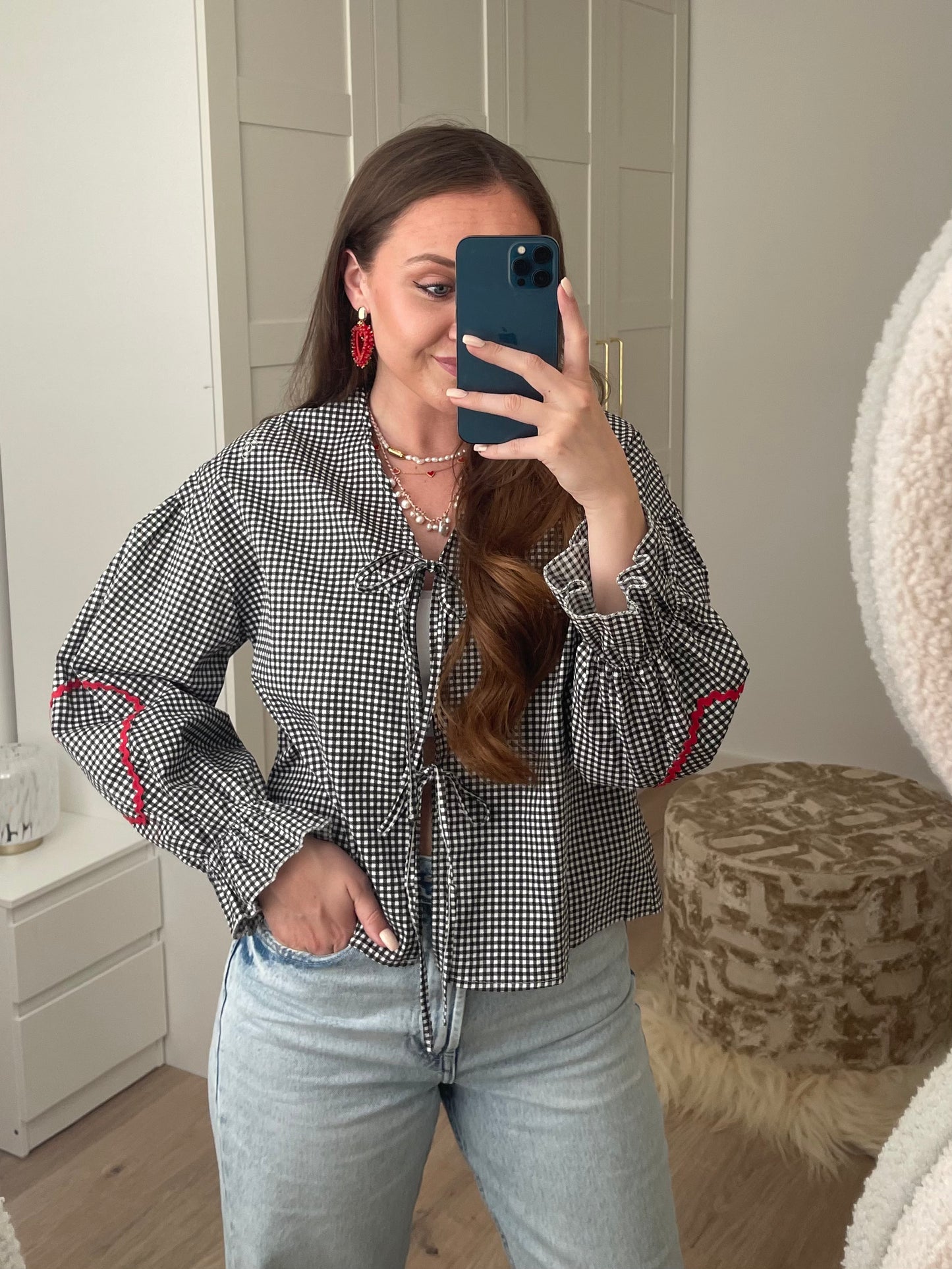 Heart Blouse - Zwart