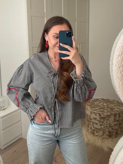 Heart Blouse - Zwart